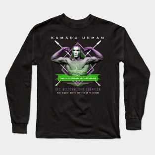 Kamaru Usman The Nigerian Nightmare Long Sleeve T-Shirt